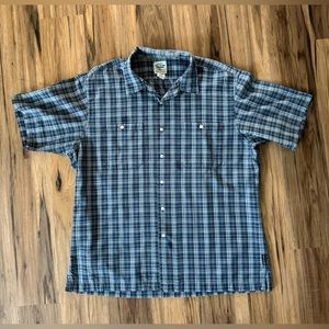 Ralph Lauren Men’s Short Sleeve Plaid Shirt Size L.
